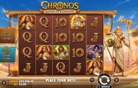 Screenshot from the New Chronos Sands of Eternity Slot by Pragmatic Play