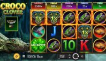 Screenshot van de nieuwe Croco Clover slot van Hacksaw Gaming