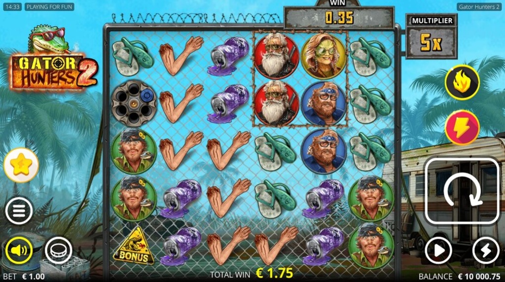 Screenshot from the New Gator Hunters 2 Slot by Nolimit City