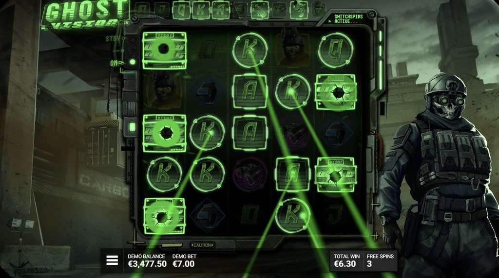 Skærmbillede af SwitchSpins i Ghost Vision