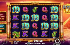 Screenshot fra den Nye Jewels of Ra Slot af Pragmatic Play