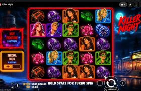 Screenshot cu noul slot Killer Night dezvoltat de Pragmatic