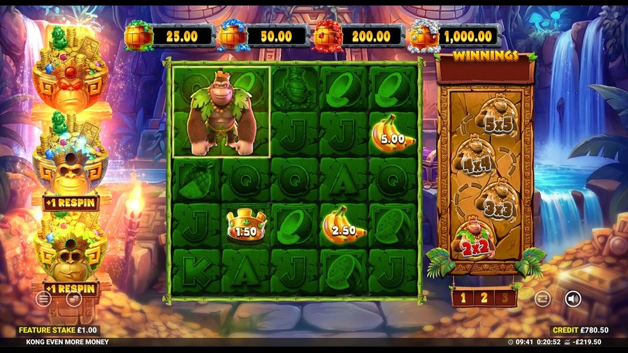 Screenshot from the Even More Money Bonus Feature of Kong Even More Money