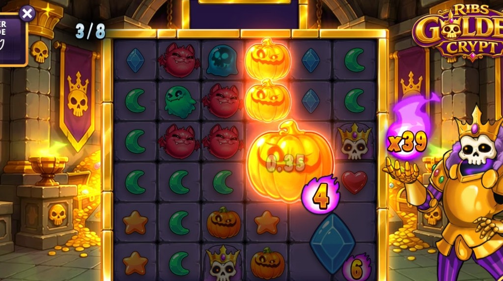 Screenshot from the Super Mode feature of Ribs' Golden Crypt