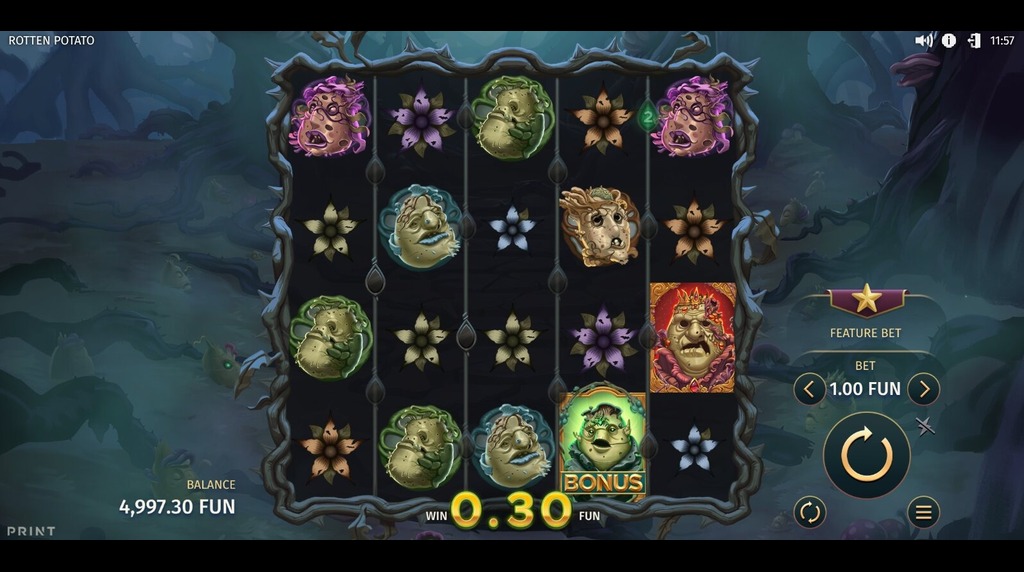 Screenshot from the New Rotten Potato Game by Print Studios