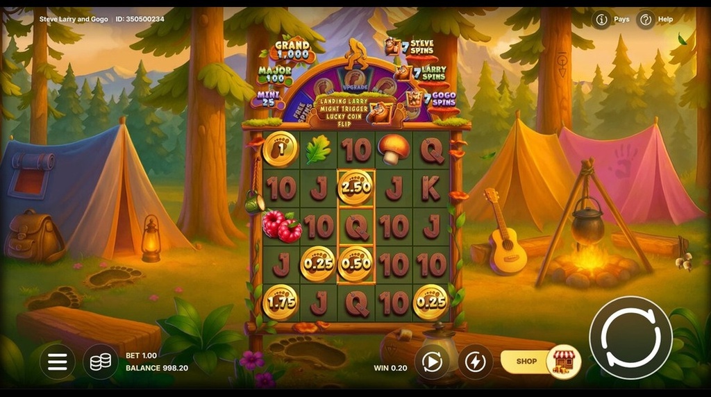 Screenshot from the New Steve, Larry and Gogo Slot by Red Tiger