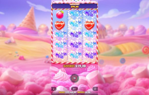 Screenshot fra den Nye Sweet Bonanza Pop Slot af Pragmatic Play