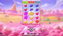 Screenshot van de nieuwe Sweet Bonanza Pop slot van Pragmatic Play