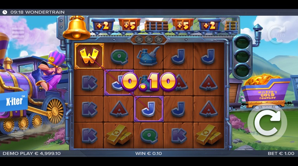 Screenshot from the New Wondertrain Slot by ELK Studios