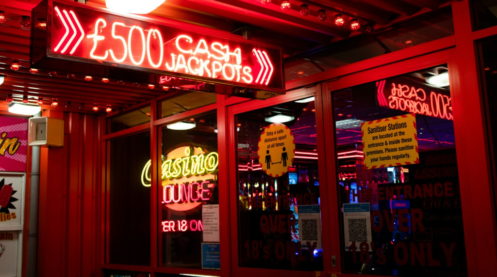 Neonskilt med casino bonus