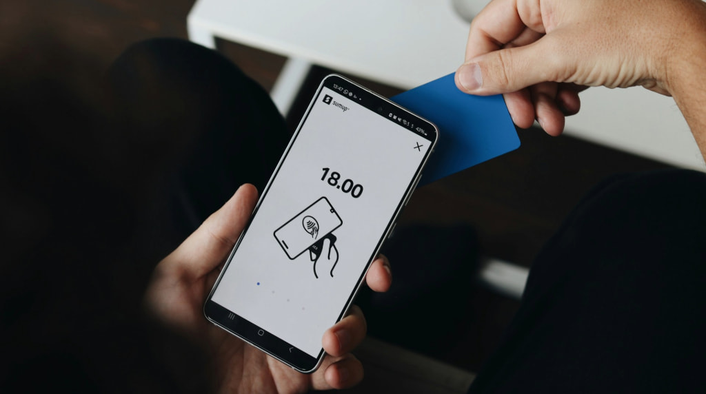 Mobil registrerer betalingskort