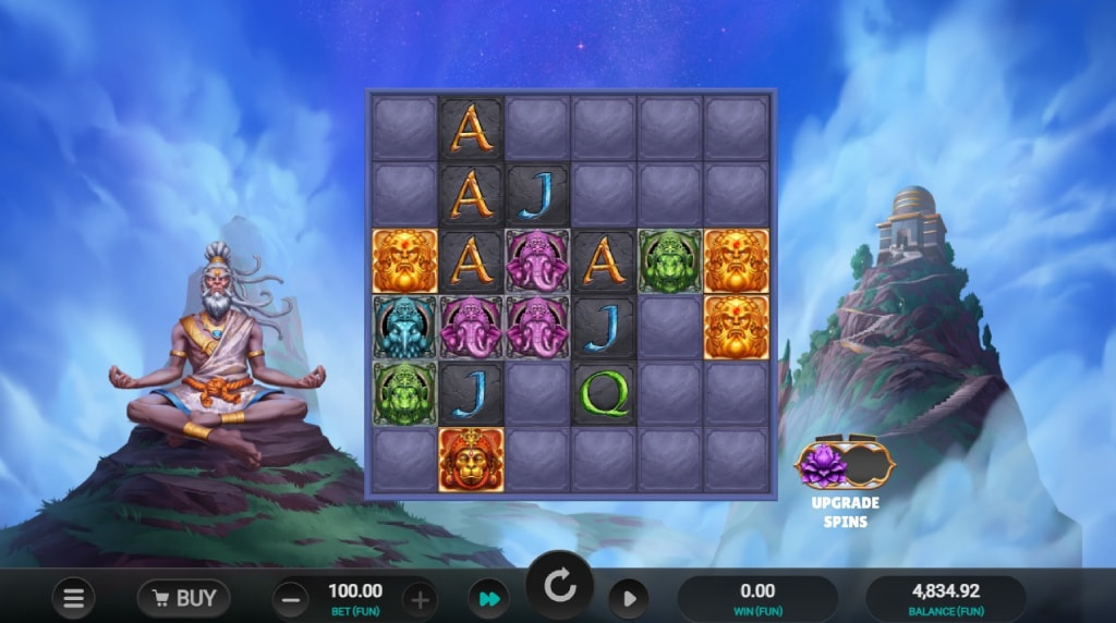 Skærmbillede fra den nye Aura God spilleautomat fra Relax Gaming