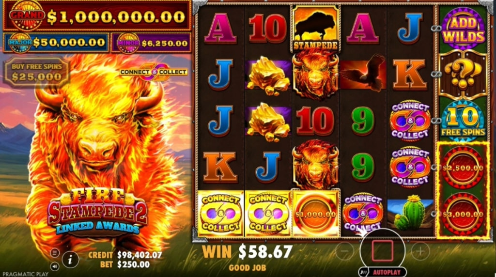 Skærmbillede connect & collect af Fire Stampede 2