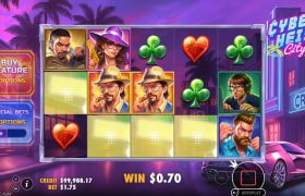 Screenshot fra den Nye Cyberheist City Slot af Pragmatic Play