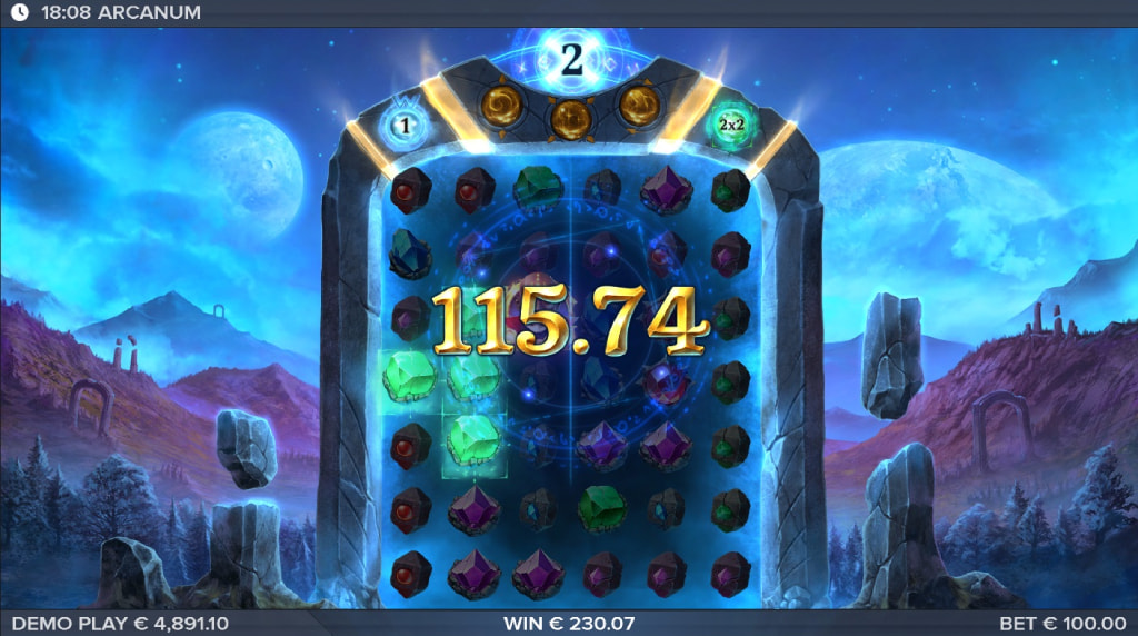 Screenshot fra den Nye Arcanum Slot af ELK Studios