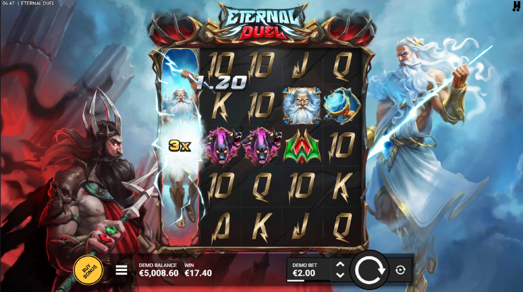 Screenshot fra den Nye Eternal Duel Slot af Hacksaw