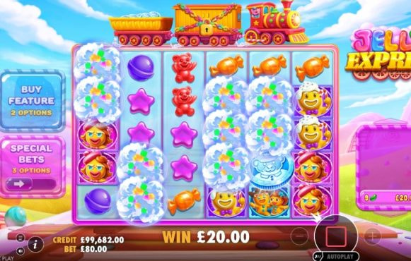 Screenshot fra den Nye Jelly Express Slot af Pragmatic Play