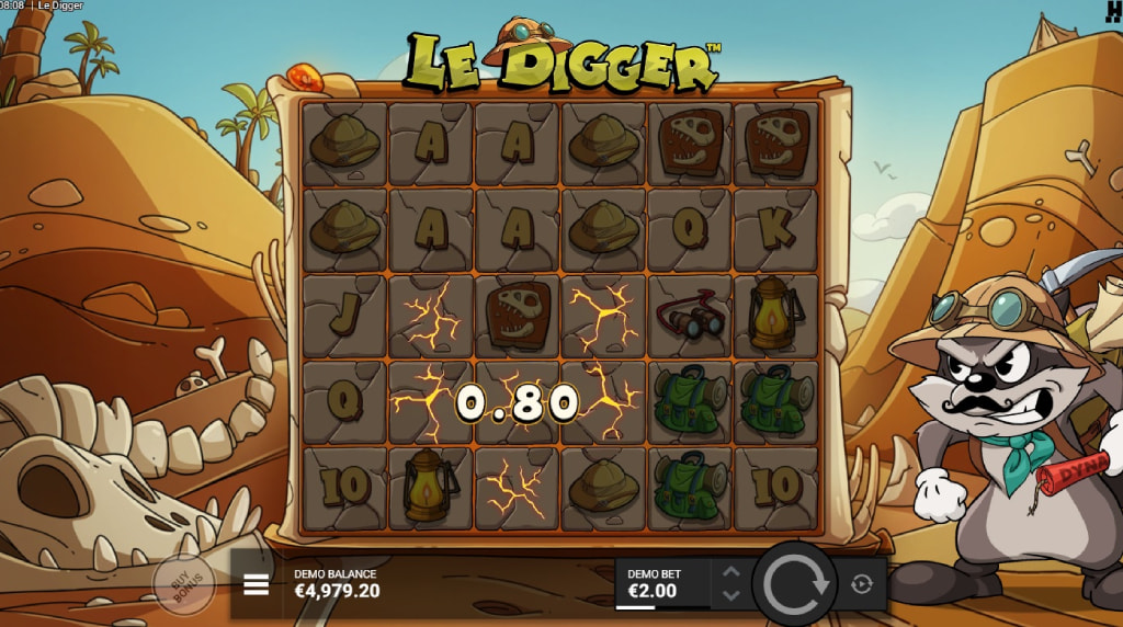 Screenshot fra den Nye Le Digger Slot af Hacksaw Gaming