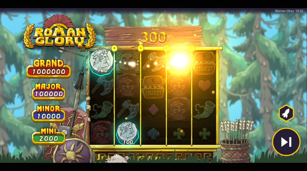 Screenshot fra den Nye Roman Glory Slot af Peter & Sons
