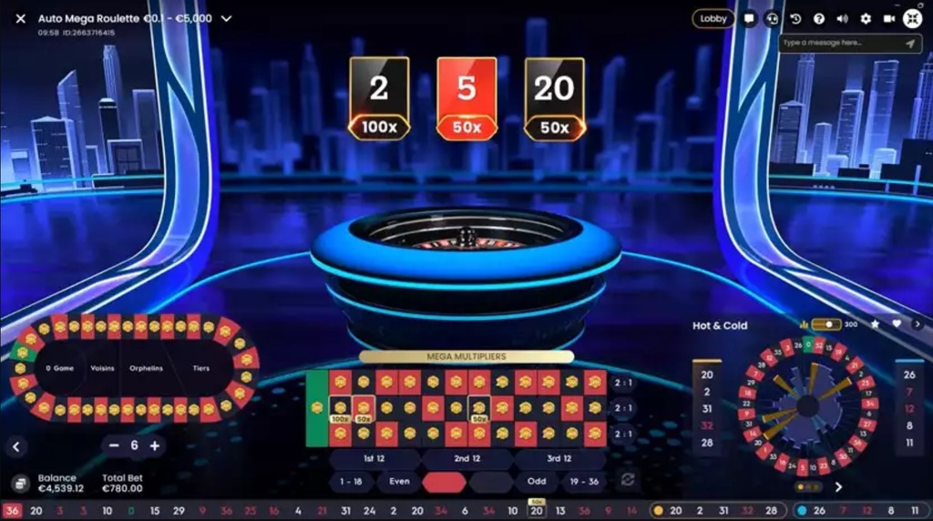 Skærmbillede af Mega Roulette