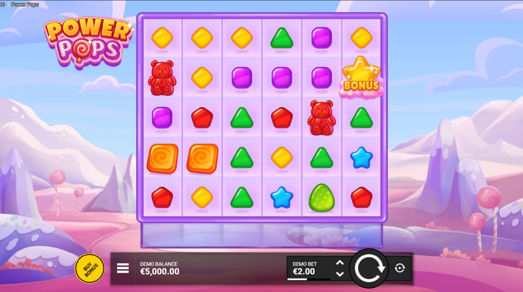 Screenshot della nuova slot Power Pops di Backseat Gaming