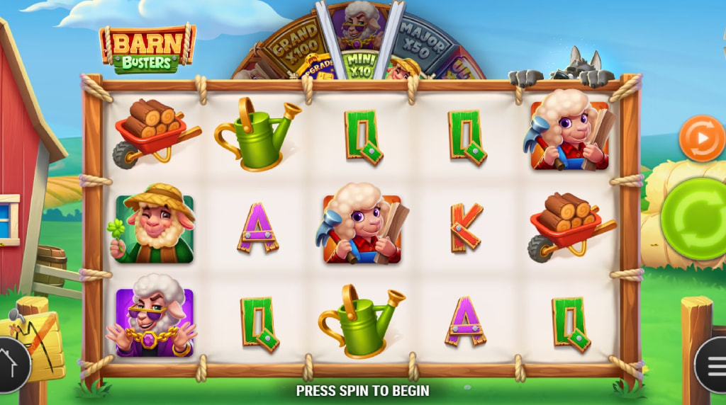 Screenshot della nuova slot Barn Busters di Play’n GO