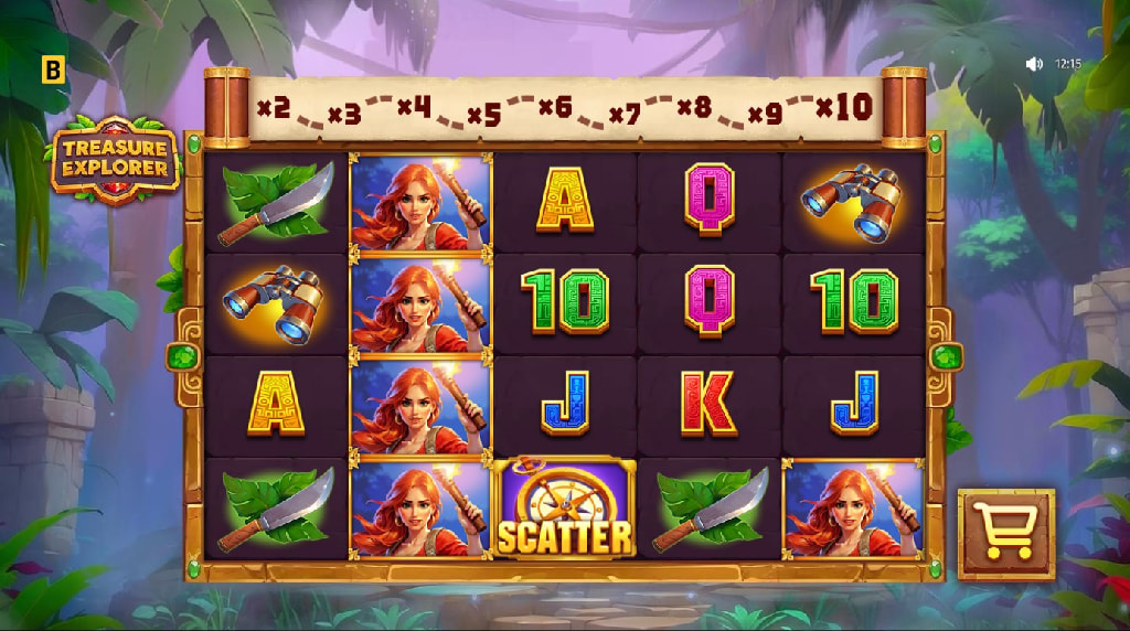 Treasure Explorer di BGaming: slot 5x4, RTP 97,02% e max win 5.000x