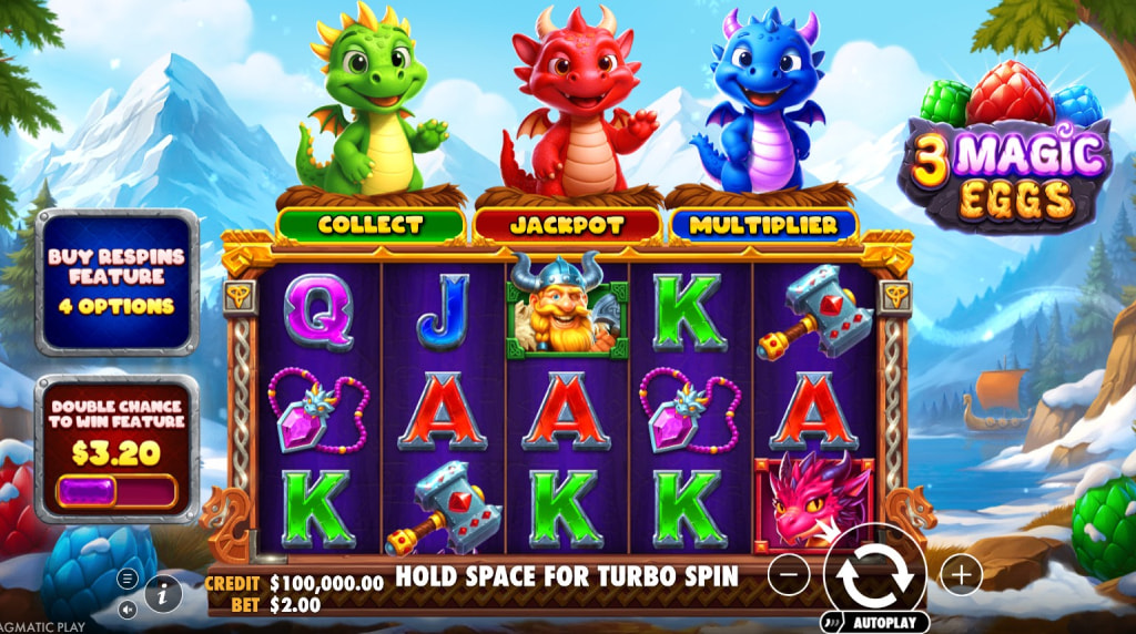 Screenshot della nuova slot 3 Magic Eggs di Pragmatic Play