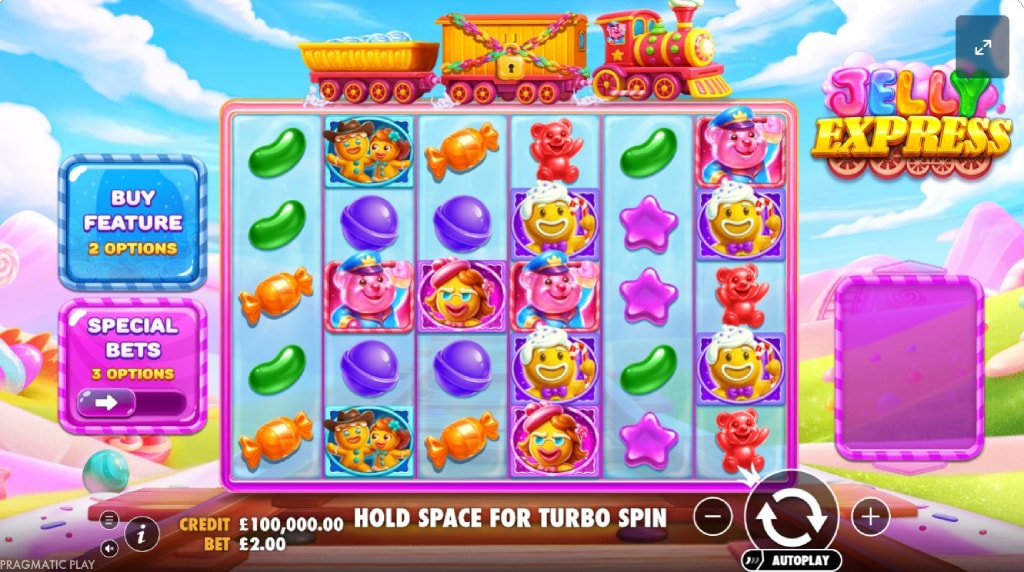 Screenshot della nuova slot Jelly Express di Pragmatic Play
