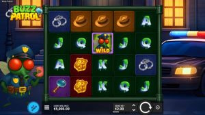 Screenshot della nuova slot Buzz Patrol di Bullshark Games
