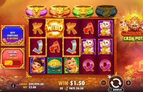 Screenshot della nuova slot Caishen’s Cash Pot di Pragmatic Play