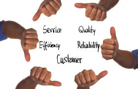 Qualità del servizio valutata dal cliente finale