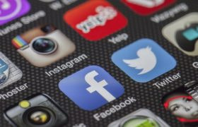 Close-up van apps op een smartphone