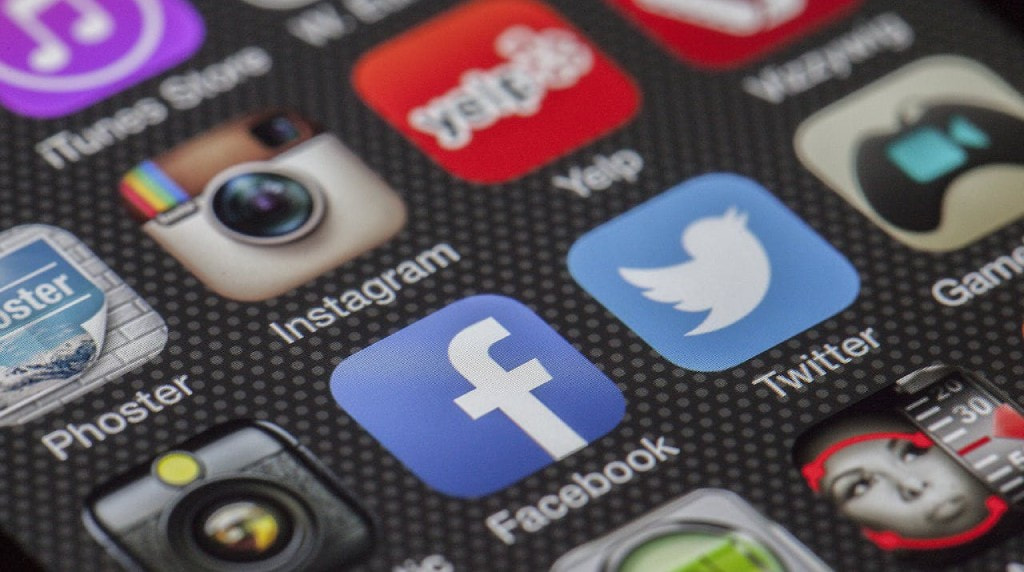 Close-up van apps op een smartphone