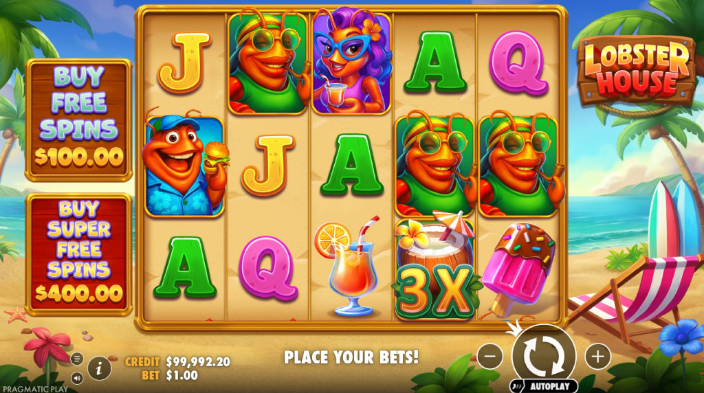 Screenshot van de nieuwe Lobster House Slot van Pragmatic Play