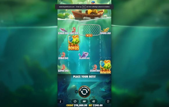 Screenshot van de nieuwe Happy Nets Slot van Pragmatic Play