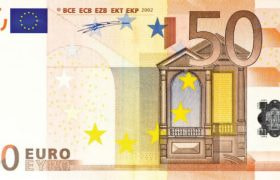 Foto van een briefje van 50 euro