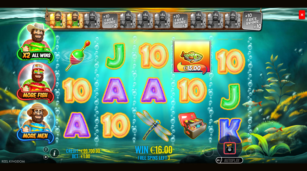 Screenshot van de Big Bass Trophy Catch Free Spins Bonus