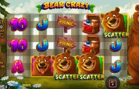 Screenshot van de nieuwe Bear Crazy slot van Pragmatic Play
