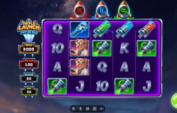 Screenshot van de nieuwe Triple Launch Fortune Wild slot van Play'n GO