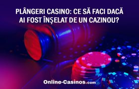 Online-Casinos.com Logo și despre " Plângeri la cazinouri?"
