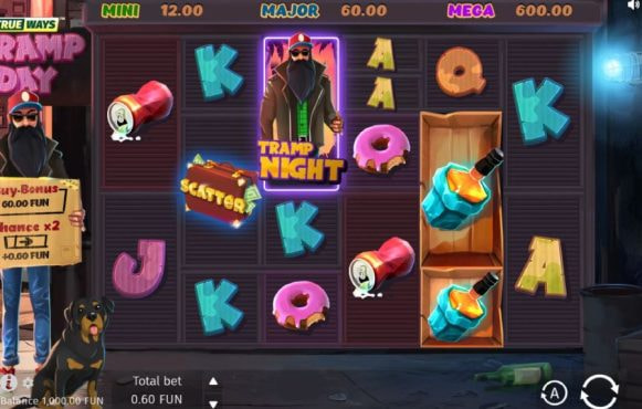 Screenshot de la Tramp Day TRUEWAYS de la BGaming