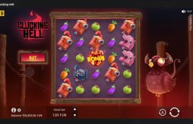 Screenshot cu noul slot Clucking Hell dezvoltat de BGaming