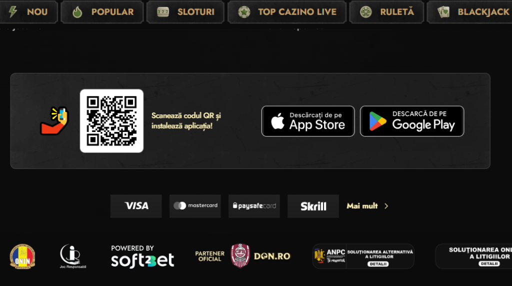 Aplicații Don.ro Casino