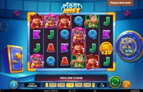 Screenshot cu noul slot Piggy Heist dezvoltat de Play’n GO
