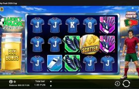 Screenshot cu noul slot Lucky Pack 2026 Cup dezvoltat de BGaming