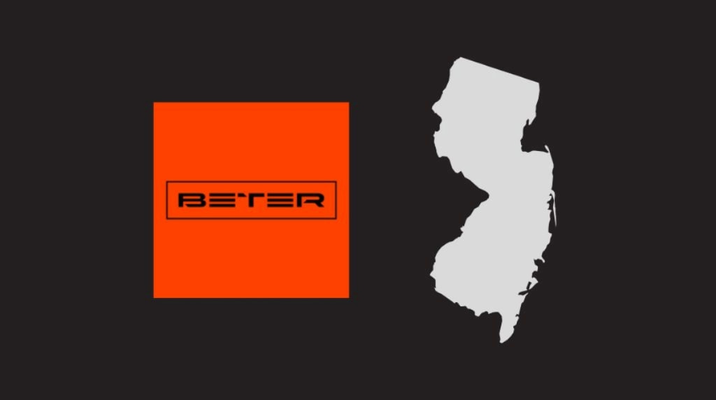 BETER logo and state of New Jersey map