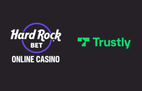 Hard Rock Bet logo and Trustly logo
