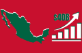 Map of Mexico with chart showing growth of gambling