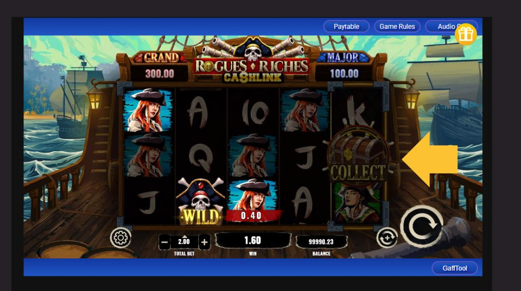 Screenshot of the scatter symbol of Rogues Riches Cashlink